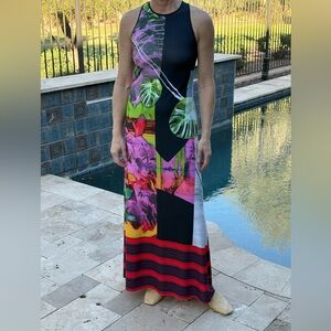 Clover Canyon Tropical Print Maxi Dress – Size M – 60” Length
